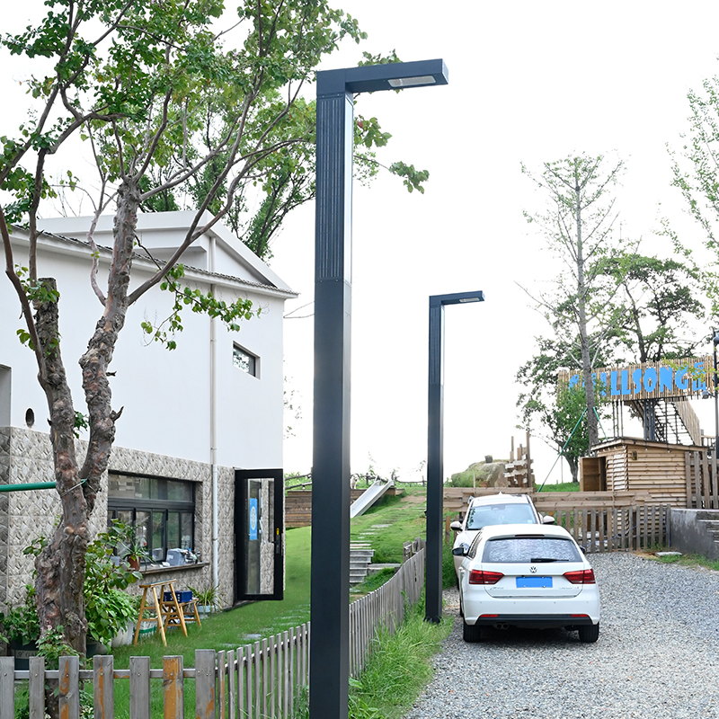 YMLED-6812 Modern LED Street Light with Ribbed Pole Design YMLED-6812 Modern LED Street Light with Ribbed Pole Design