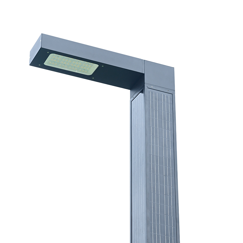 YMLED-6812 Modern LED Street Light with Ribbed Pole Design YMLED-6812 Modern LED Street Light with Ribbed Pole Design