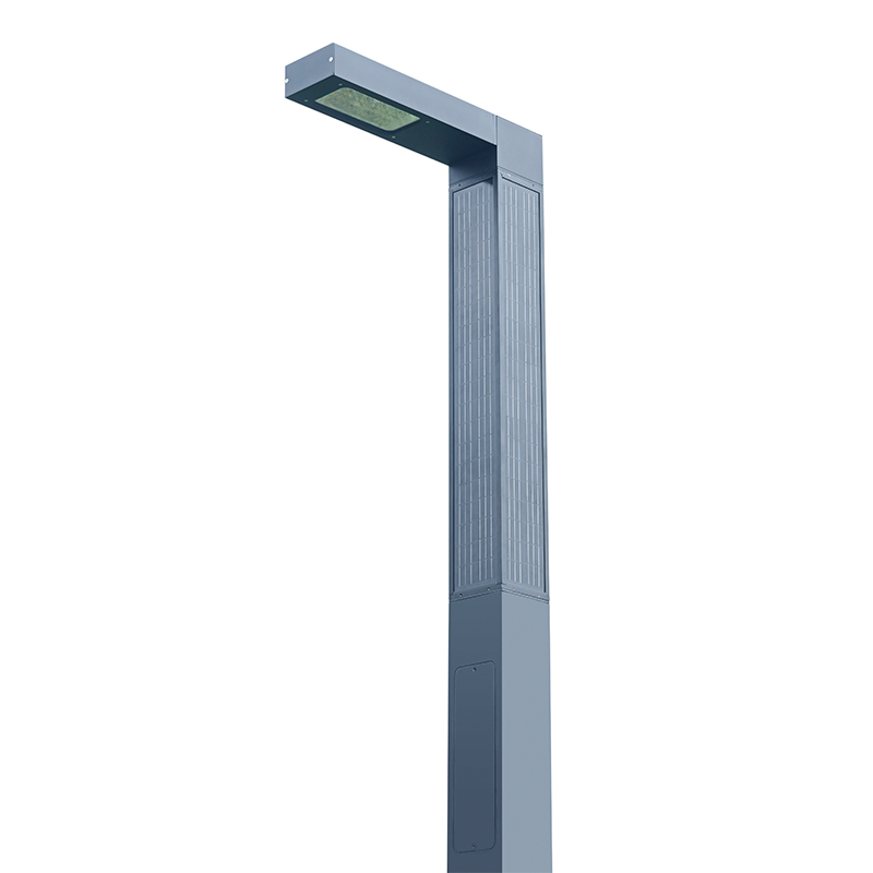 YMLED-6812 Modern LED Street Light with Ribbed Pole Design YMLED-6812 Modern LED Street Light with Ribbed Pole Design